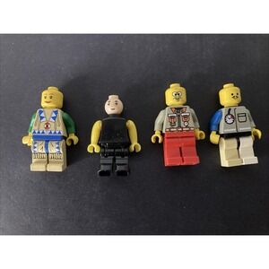 LEGO Men Set Lot of 4 1/2" x 1" Building Brick Toy Pieces Parts Hobby Vintage